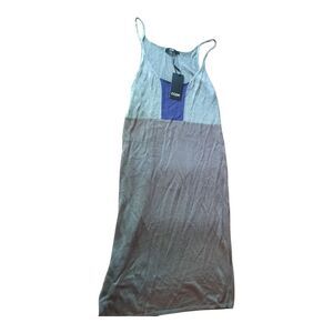 CCDK Gray and Purple Sleeveless Dress